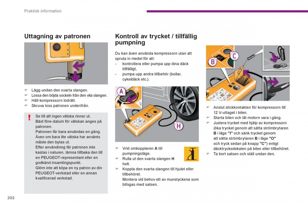 Peugeot 3008 Hybrid instruktionsbok / page 204