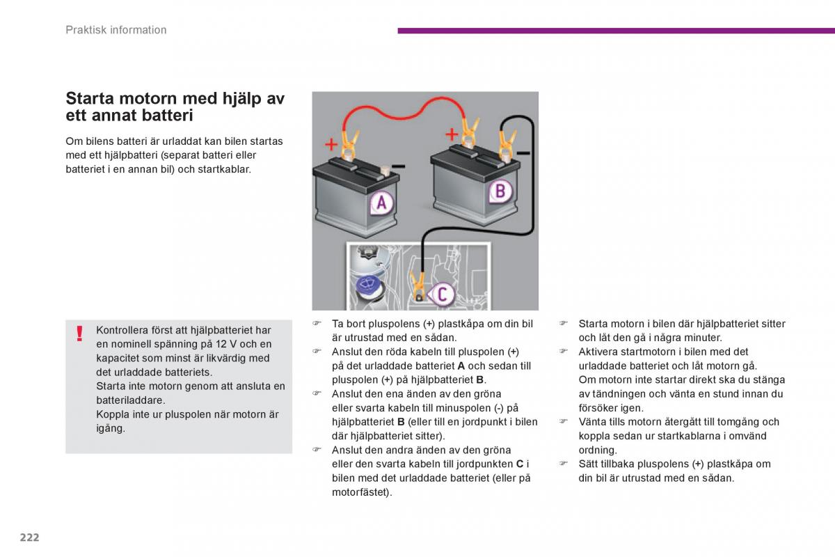 Peugeot 3008 Hybrid instruktionsbok / page 224