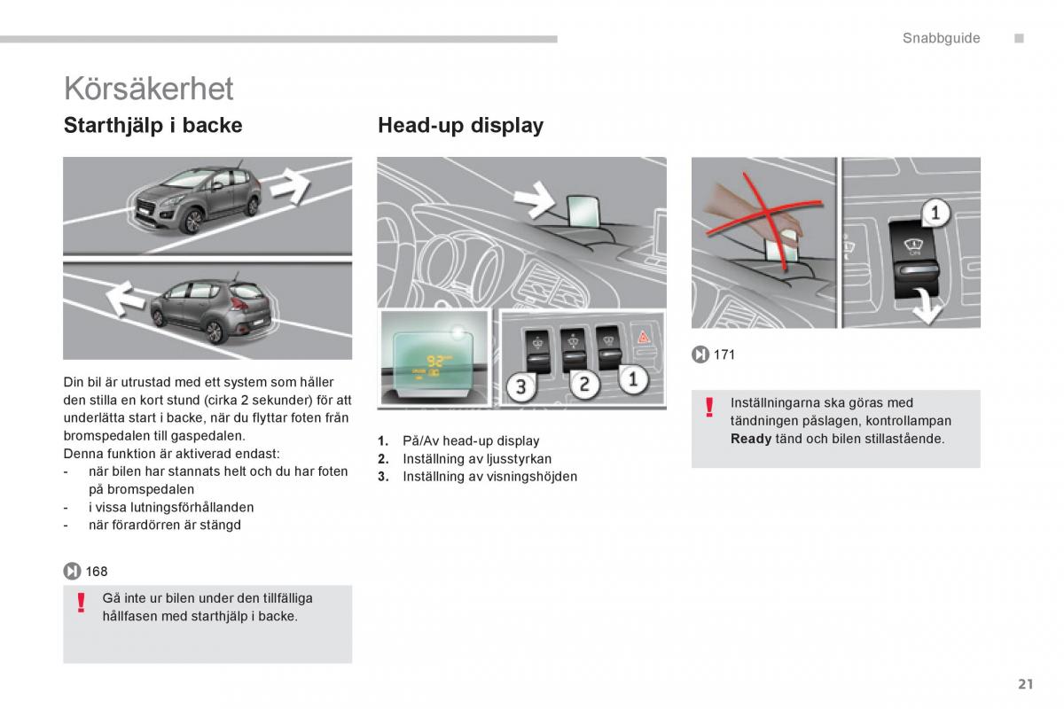 Peugeot 3008 Hybrid instruktionsbok / page 23