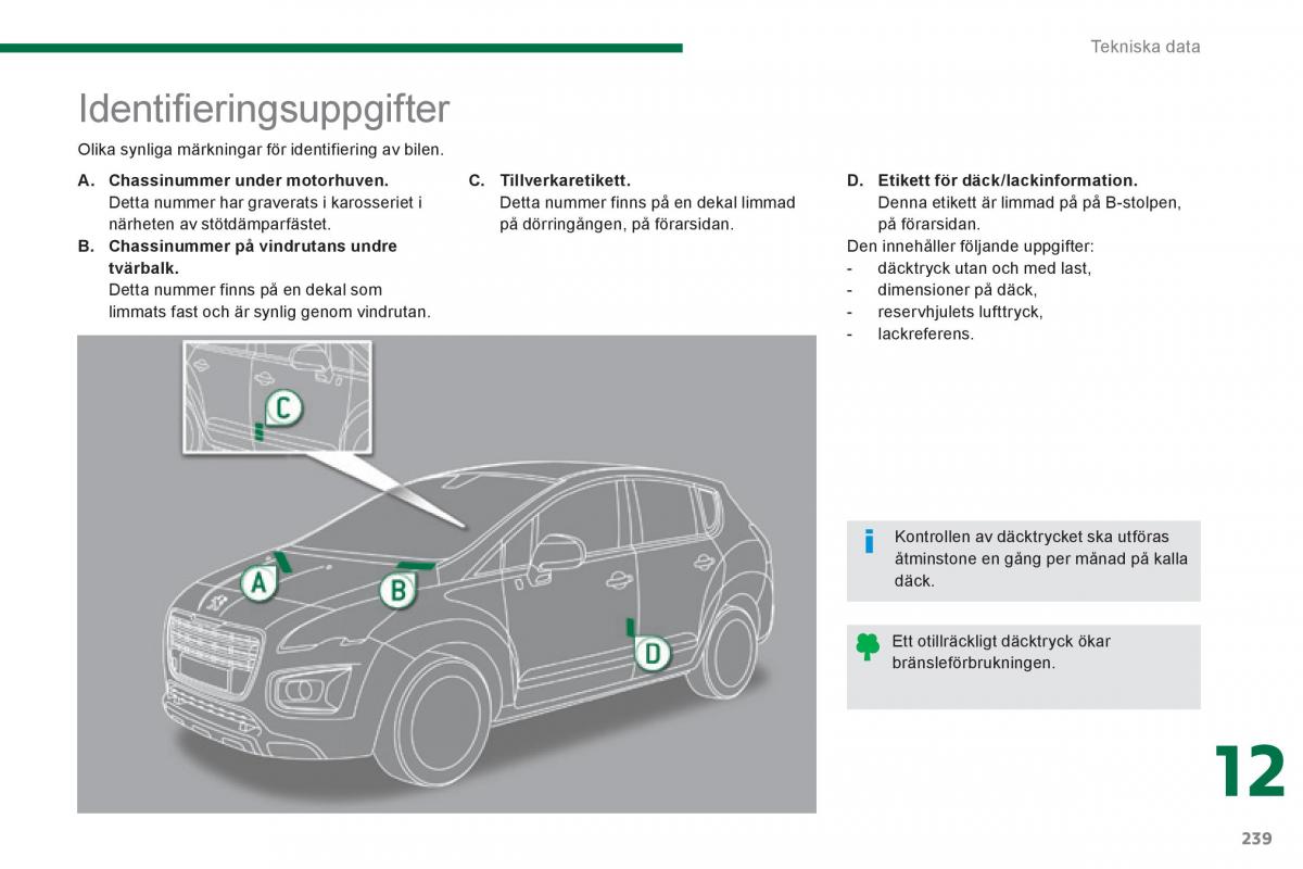 Peugeot 3008 Hybrid instruktionsbok / page 241