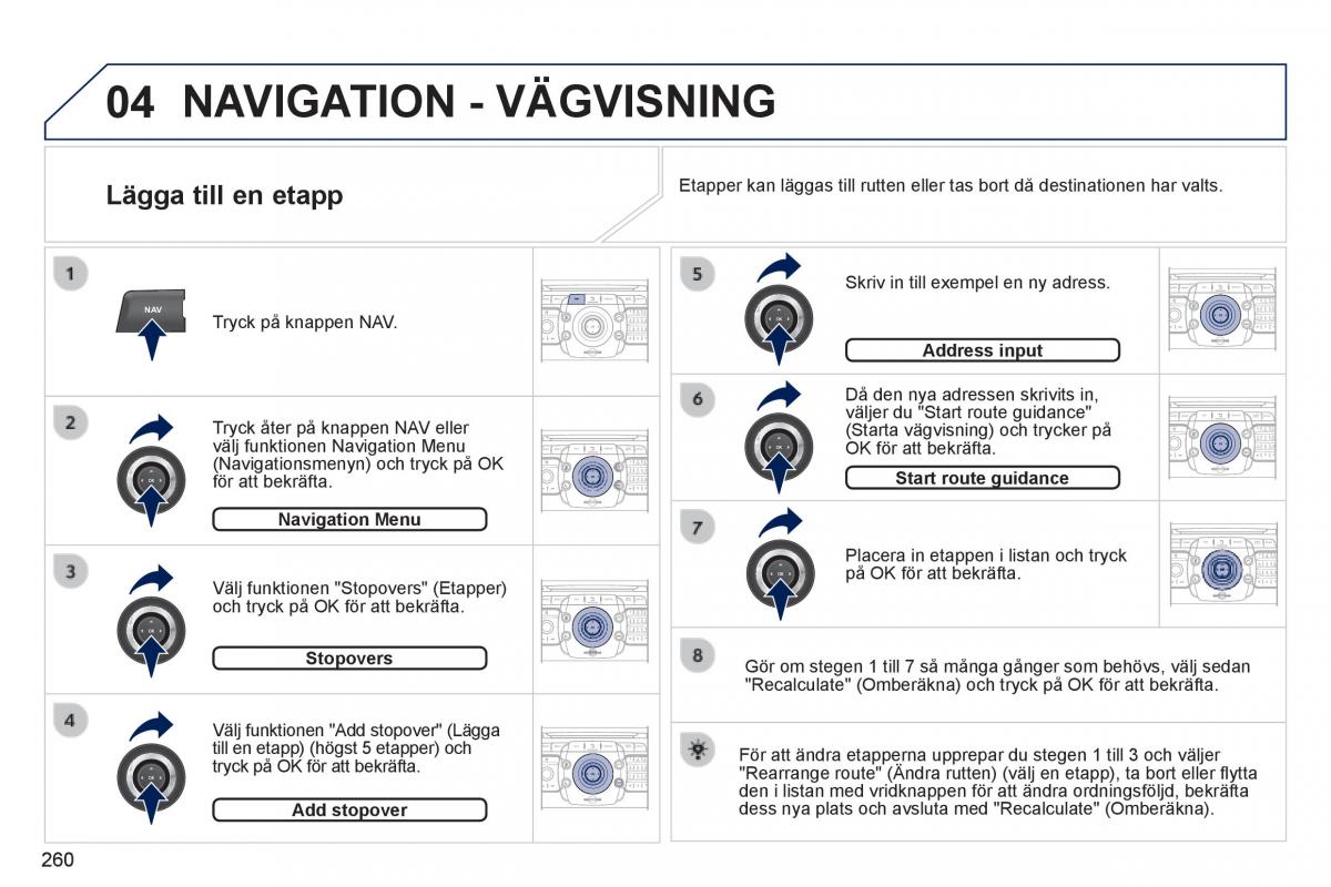 Peugeot 3008 Hybrid instruktionsbok / page 262