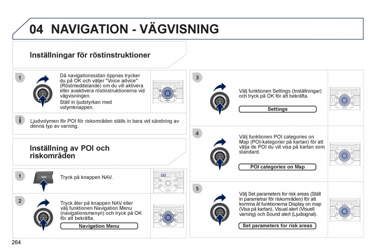 Peugeot 3008 Hybrid instruktionsbok / page 266