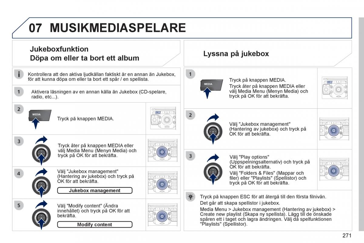 Peugeot 3008 Hybrid instruktionsbok / page 273