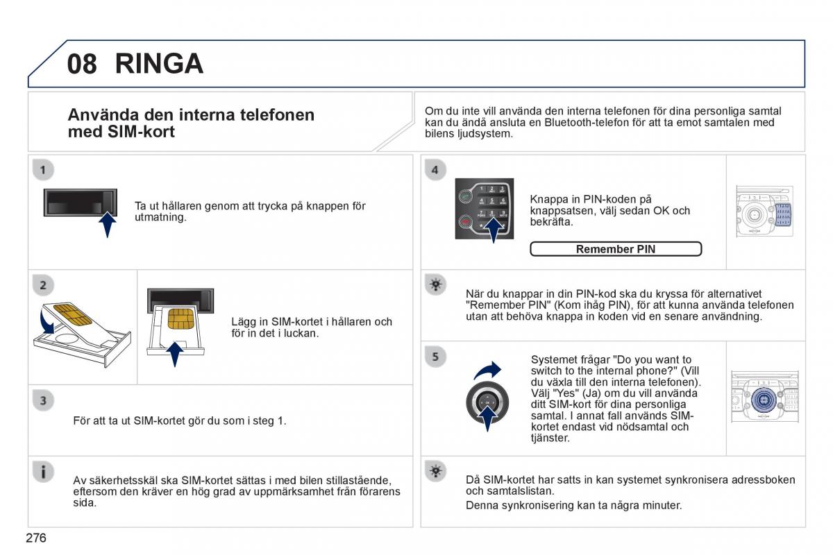 Peugeot 3008 Hybrid instruktionsbok / page 278