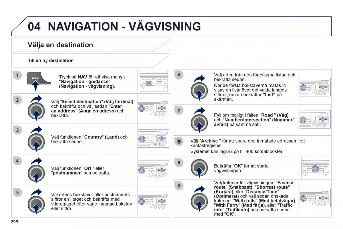 Peugeot 3008 Hybrid instruktionsbok / page 298