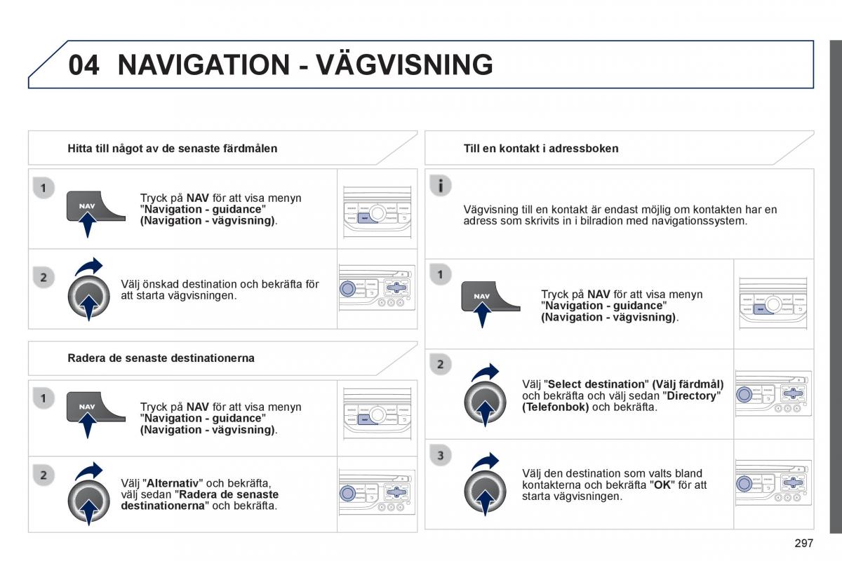 Peugeot 3008 Hybrid instruktionsbok / page 299