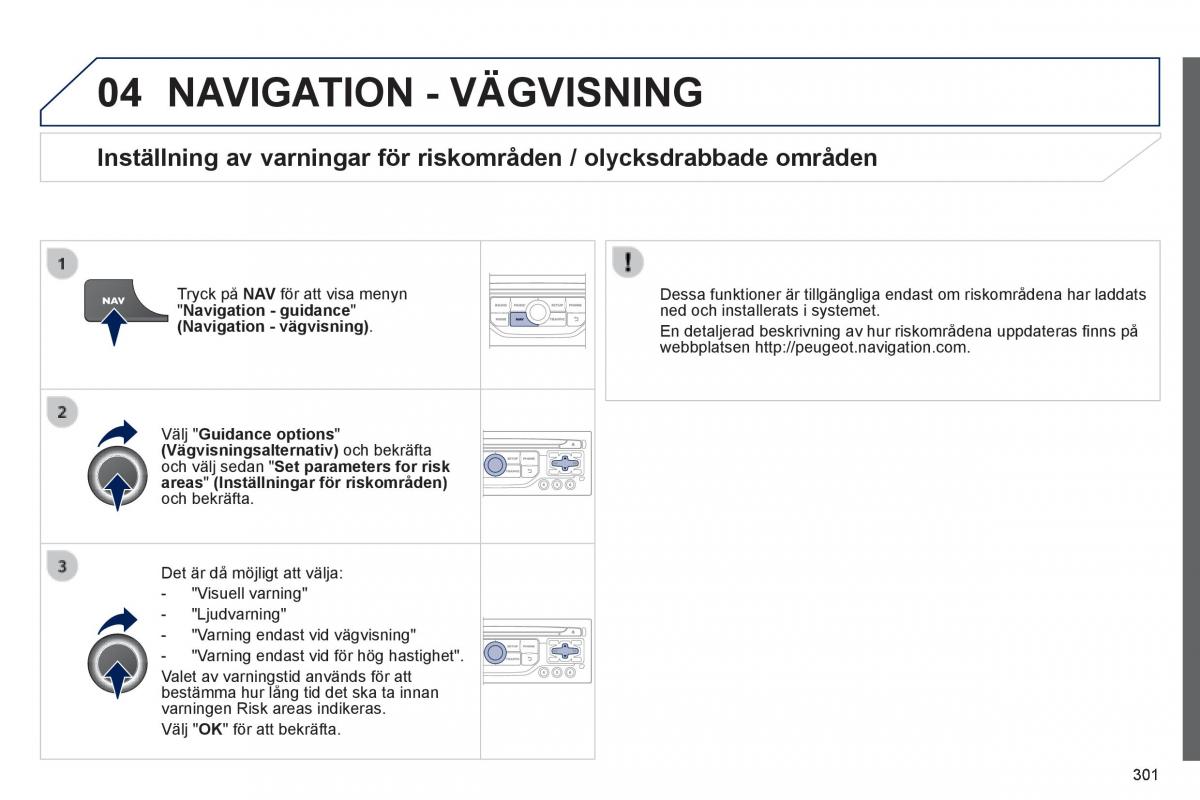 Peugeot 3008 Hybrid instruktionsbok / page 303