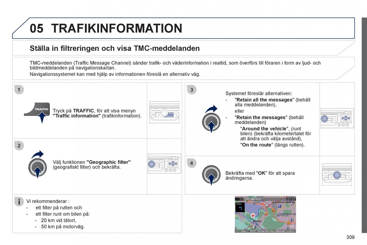 Peugeot 3008 Hybrid instruktionsbok / page 311