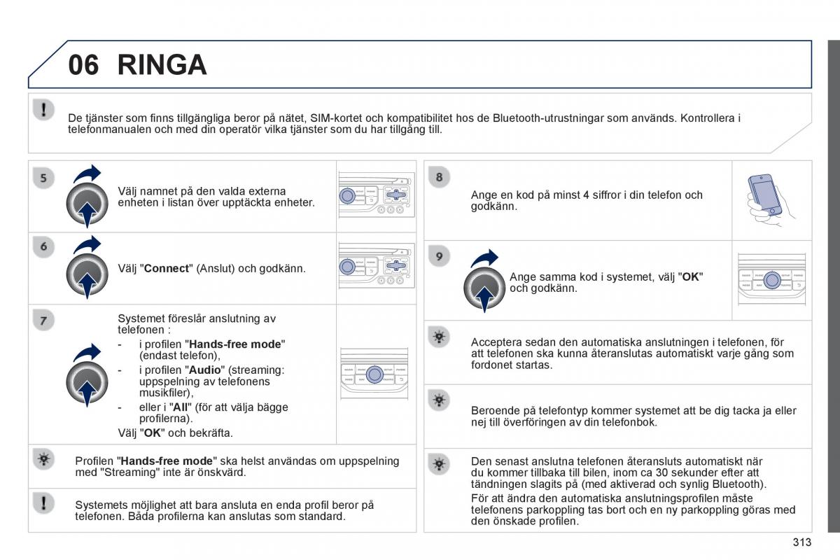 Peugeot 3008 Hybrid instruktionsbok / page 315