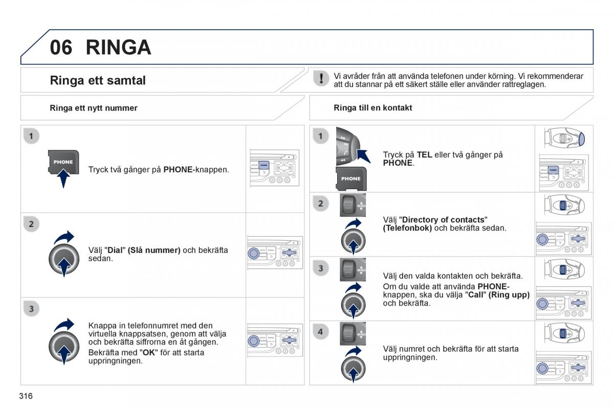 Peugeot 3008 Hybrid instruktionsbok / page 318