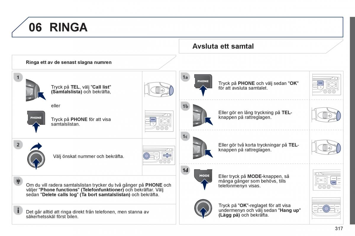 Peugeot 3008 Hybrid instruktionsbok / page 319