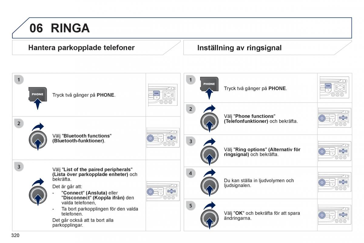 Peugeot 3008 Hybrid instruktionsbok / page 322