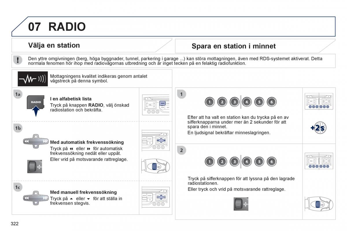 Peugeot 3008 Hybrid instruktionsbok / page 324