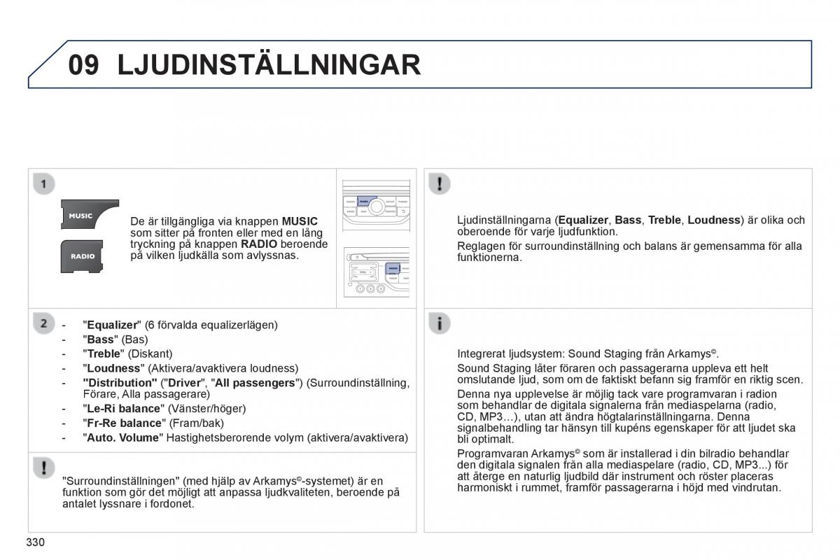 Peugeot 3008 Hybrid instruktionsbok / page 332