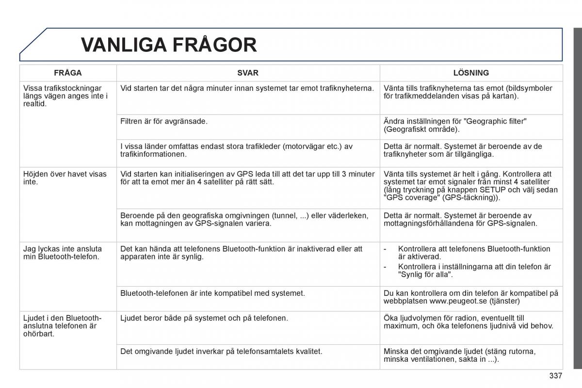 Peugeot 3008 Hybrid instruktionsbok / page 339