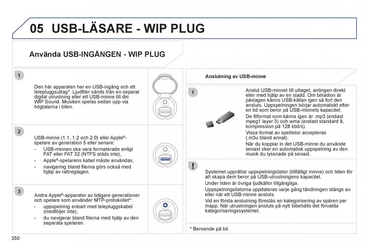 Peugeot 3008 Hybrid instruktionsbok / page 352