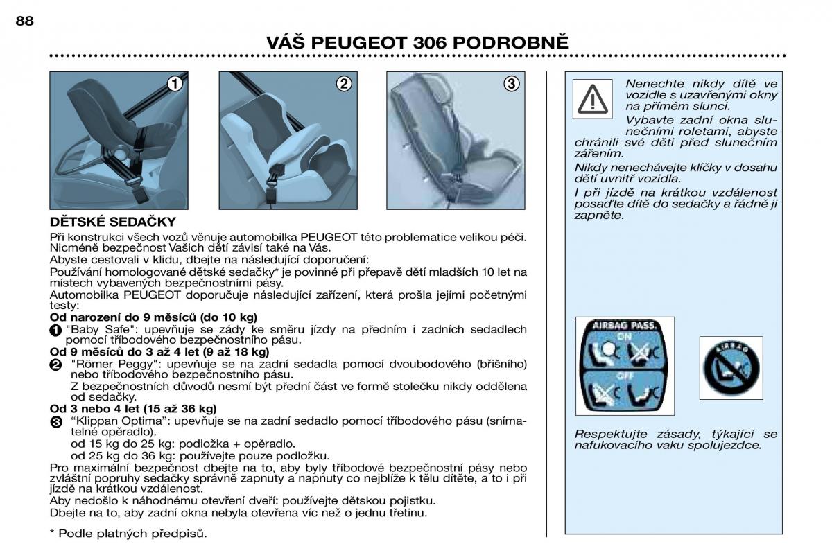 Peugeot 306 Break PH3 navod k obsludze / page 68