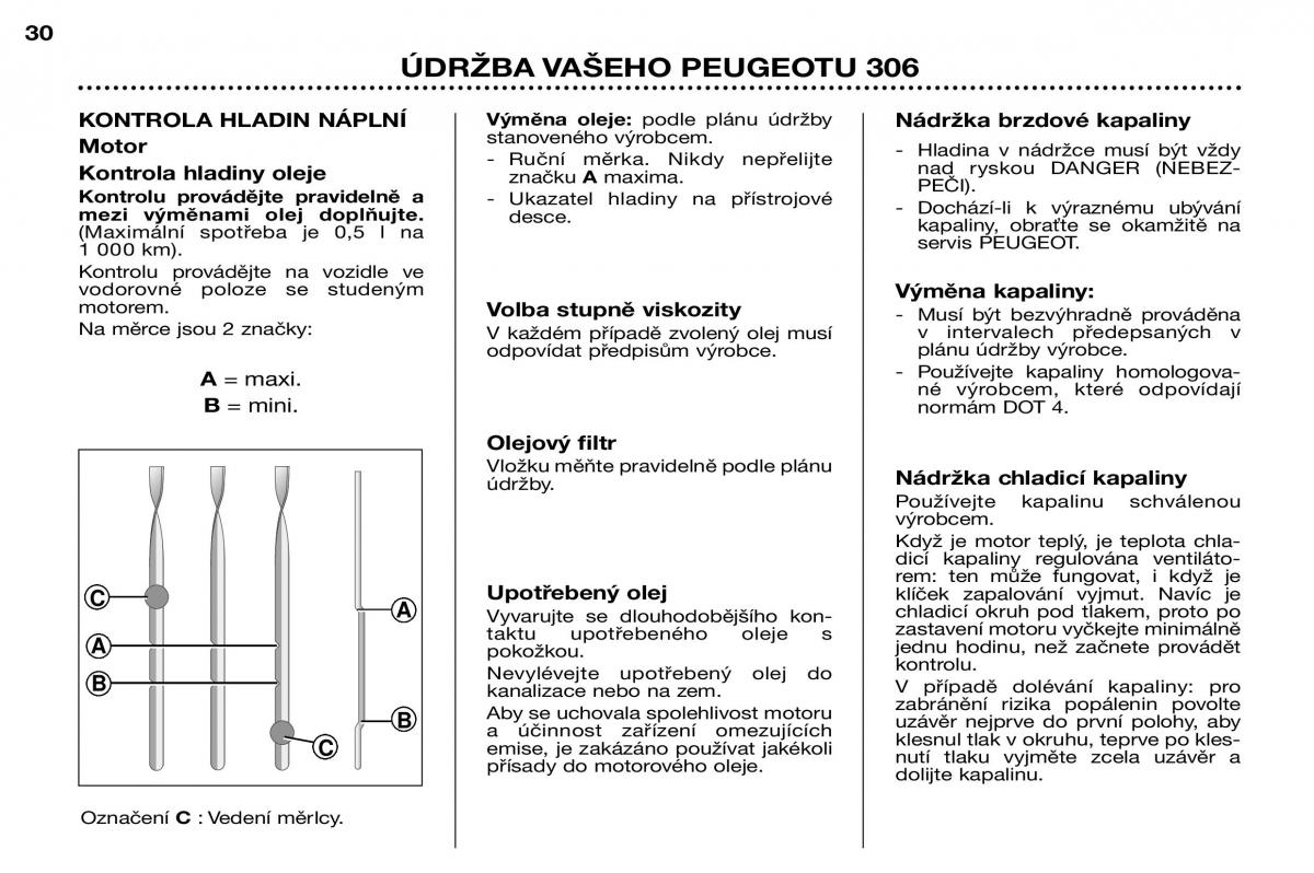 Peugeot 306 Break PH3 navod k obsludze / page 95