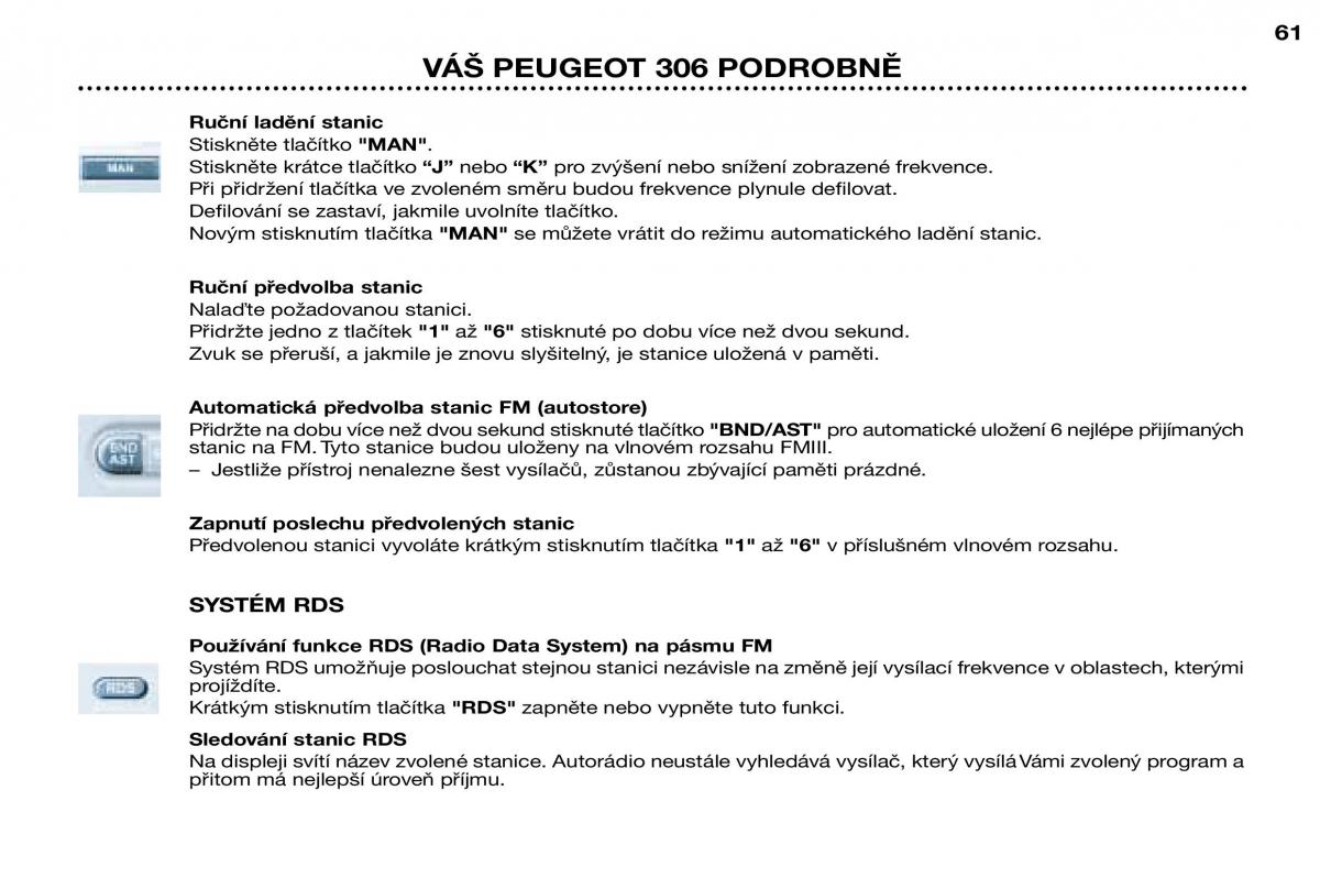 Peugeot 306 Break PH3 navod k obsludze / page 38