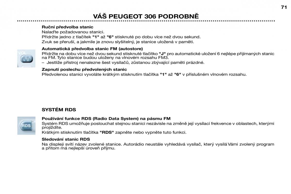 Peugeot 306 Break PH3 navod k obsludze / page 48