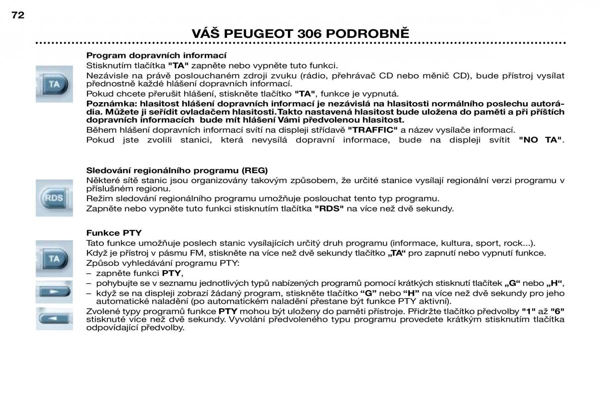 Peugeot 306 Break PH3 navod k obsludze / page 49