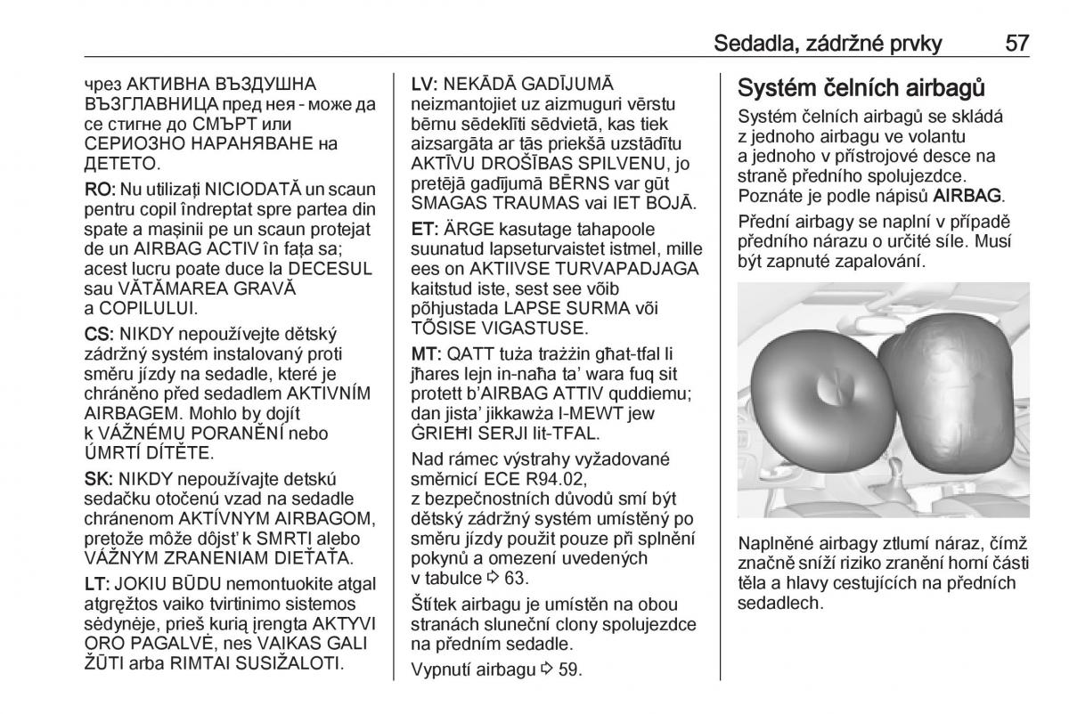 Opel Astra K V 5 navod k obsludze / page 59