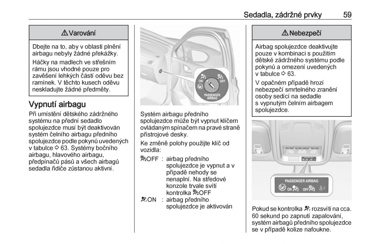 Opel Astra K V 5 navod k obsludze / page 61