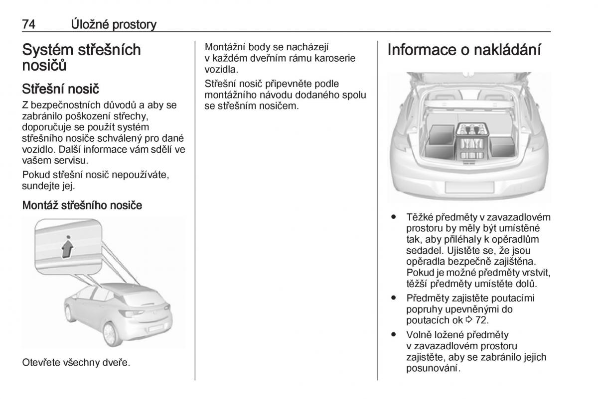 Opel Astra K V 5 navod k obsludze / page 76