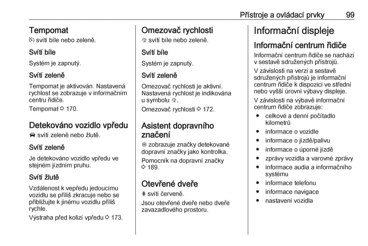 Opel Astra K V 5 navod k obsludze / page 101