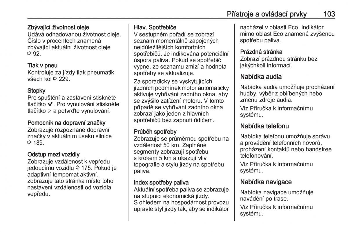 Opel Astra K V 5 navod k obsludze / page 105