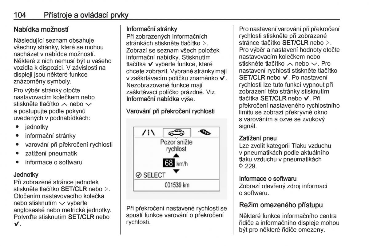 Opel Astra K V 5 navod k obsludze / page 106