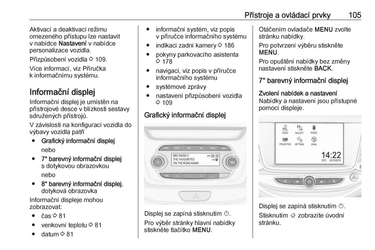 Opel Astra K V 5 navod k obsludze / page 107