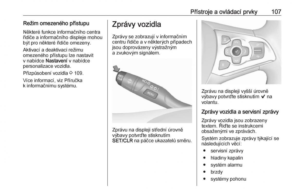 Opel Astra K V 5 navod k obsludze / page 109