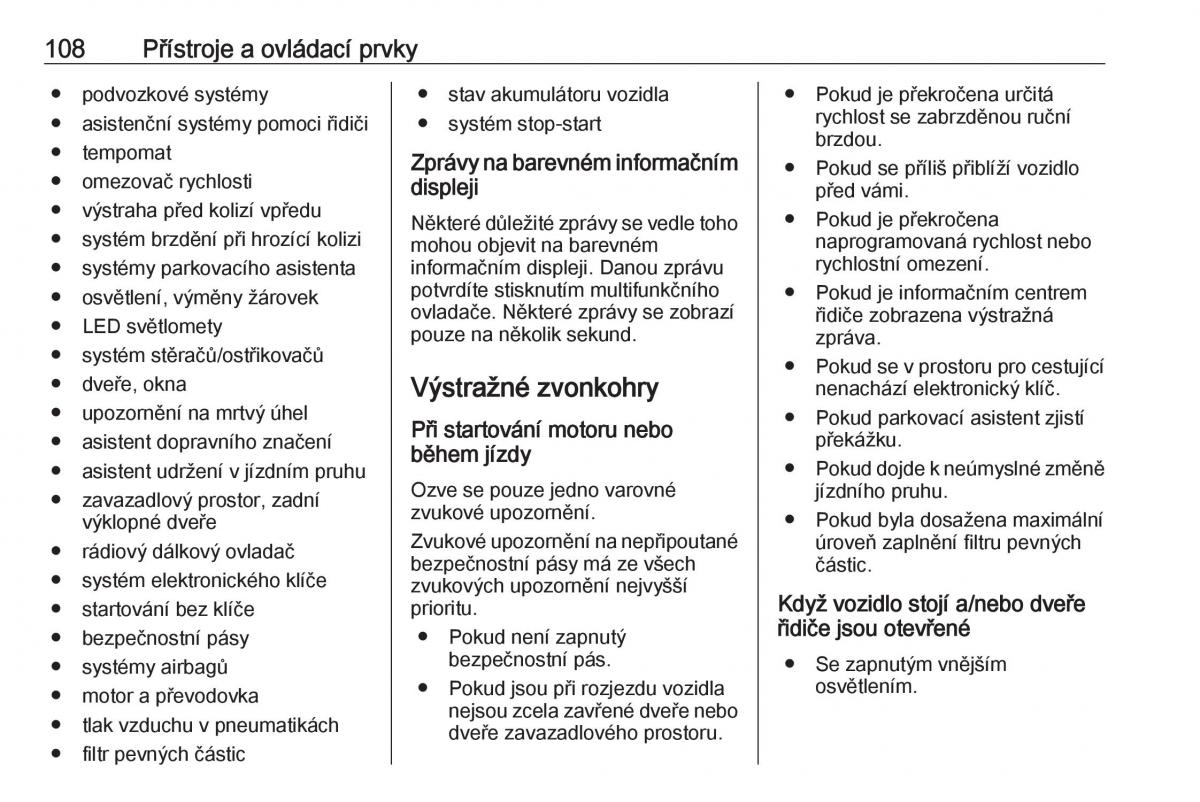 Opel Astra K V 5 navod k obsludze / page 110