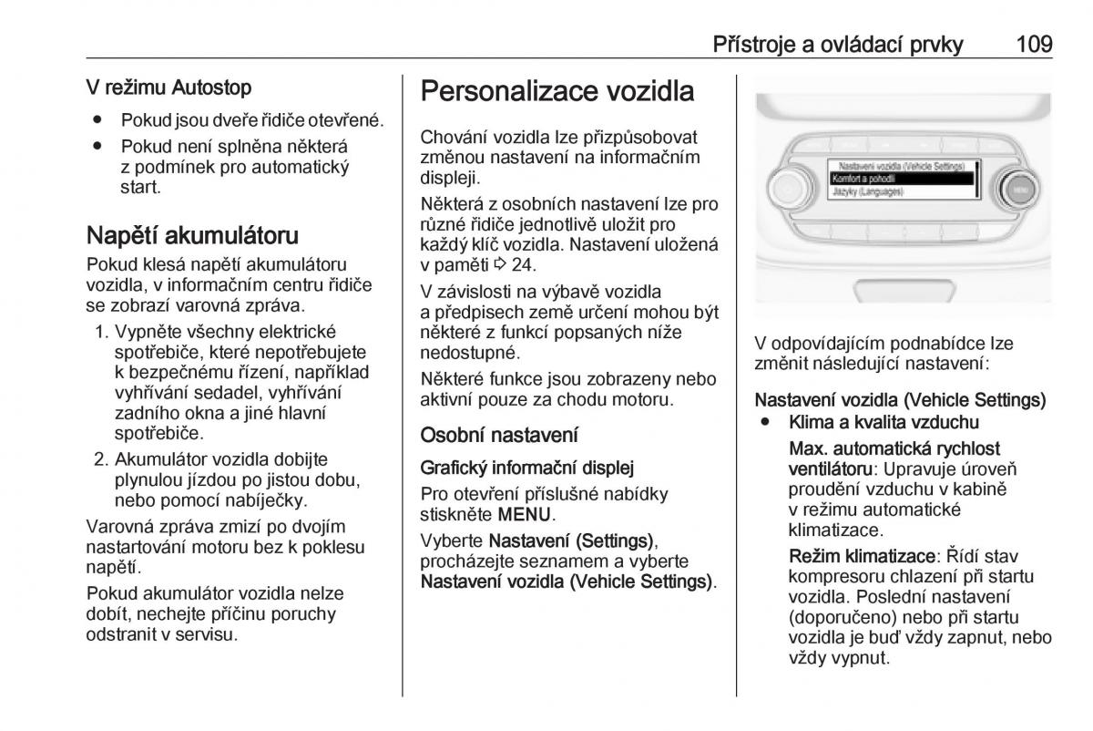 Opel Astra K V 5 navod k obsludze / page 111