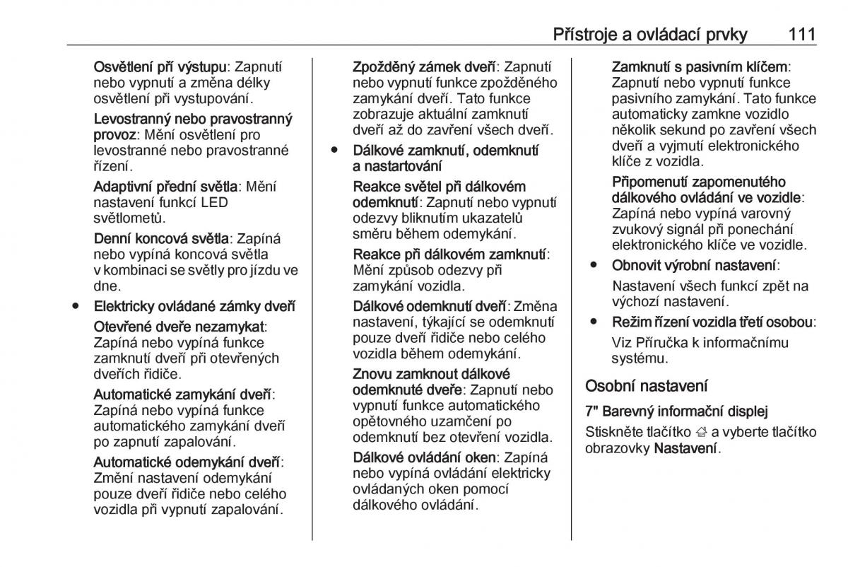 Opel Astra K V 5 navod k obsludze / page 113