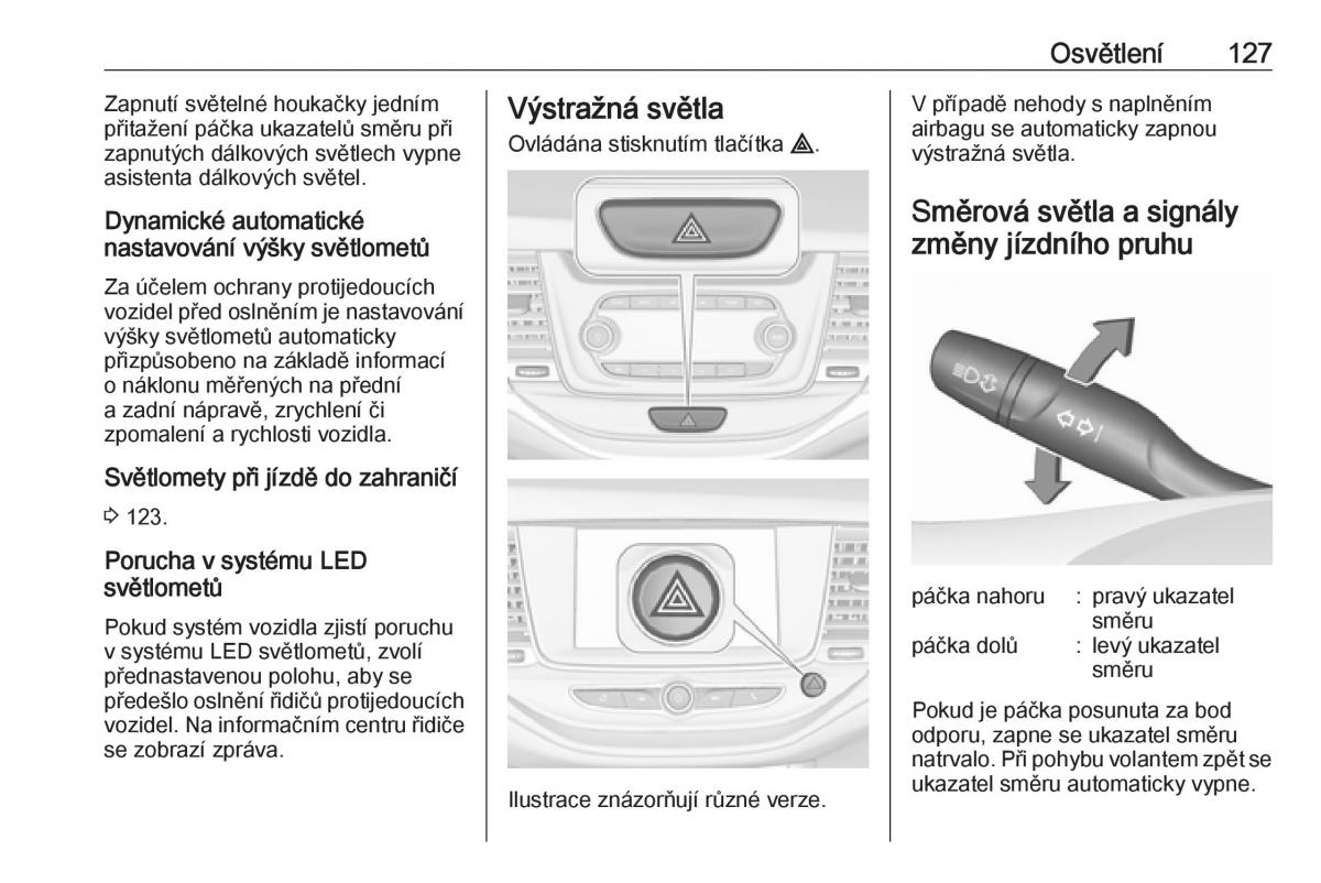 Opel Astra K V 5 navod k obsludze / page 129