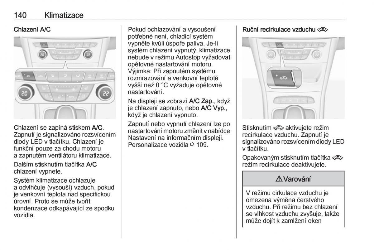 Opel Astra K V 5 navod k obsludze / page 142