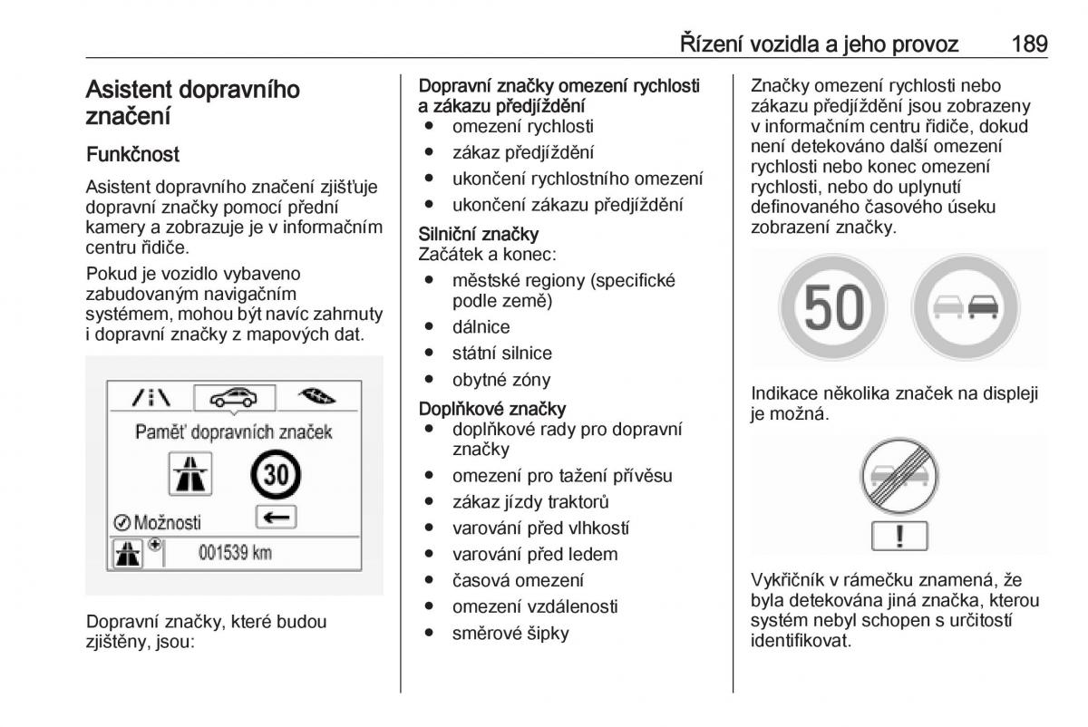 Opel Astra K V 5 navod k obsludze / page 191