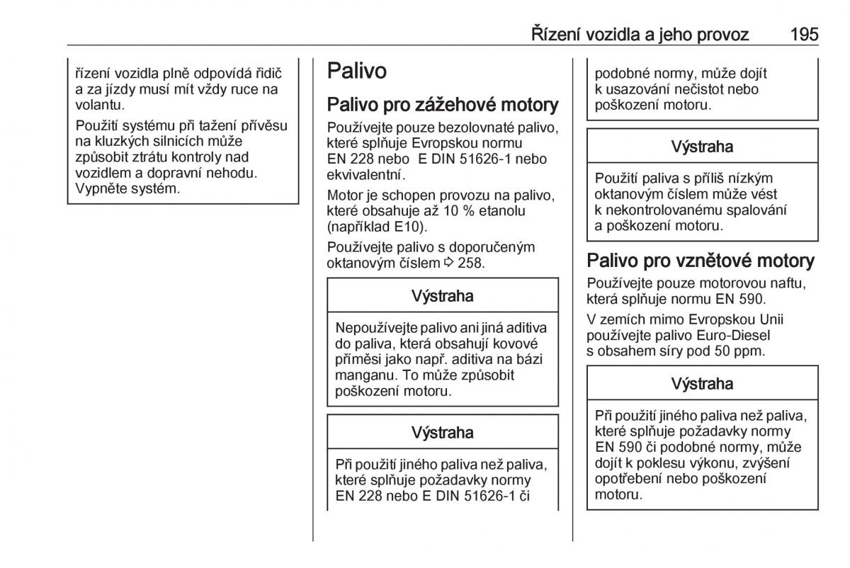 Opel Astra K V 5 navod k obsludze / page 197