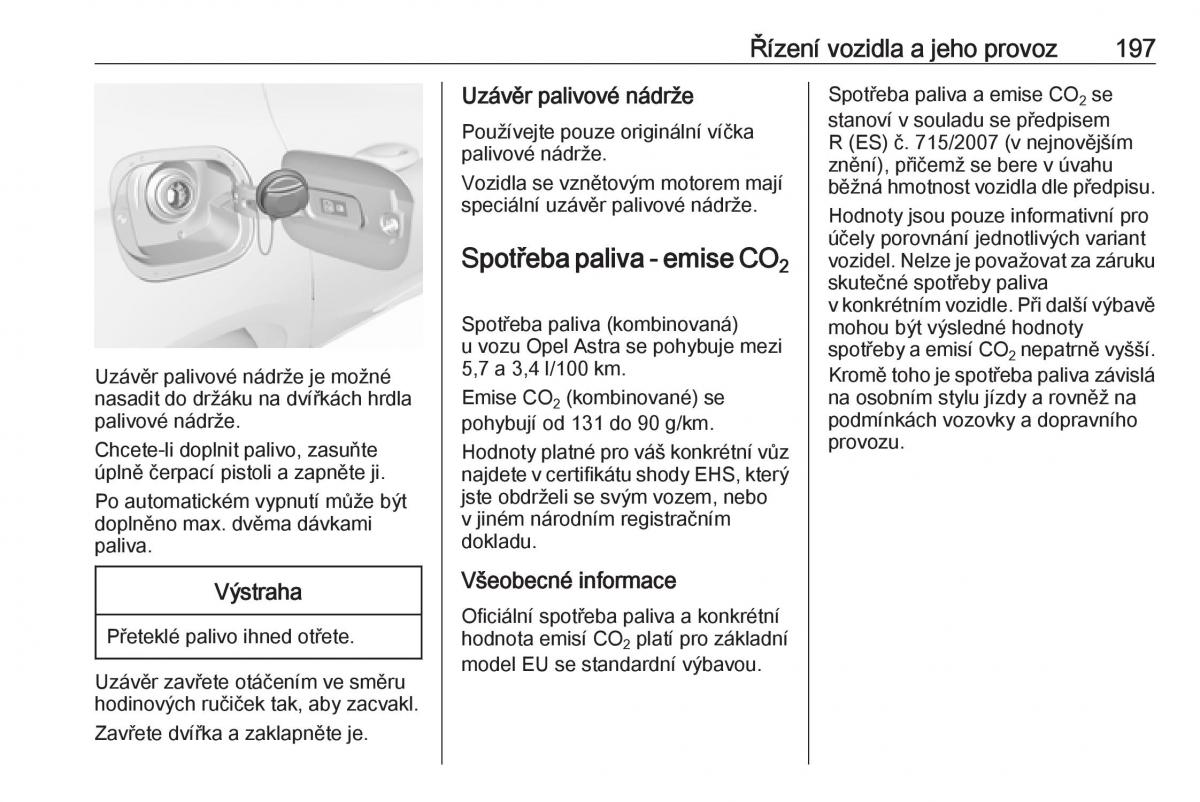 Opel Astra K V 5 navod k obsludze / page 199