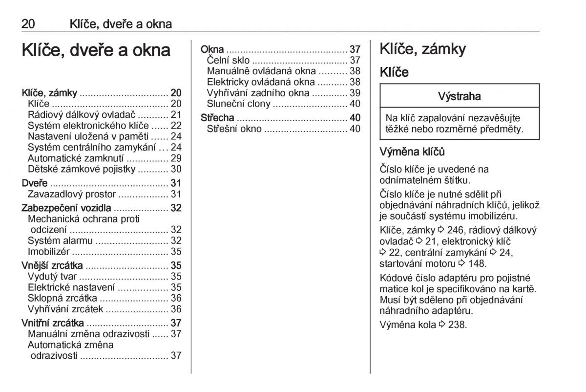 Opel Astra K V 5 navod k obsludze / page 22