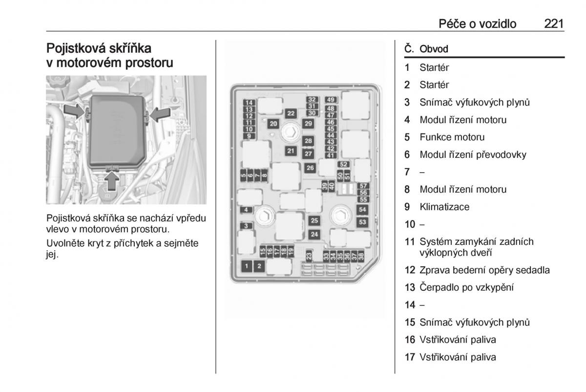 Opel Astra K V 5 navod k obsludze / page 223