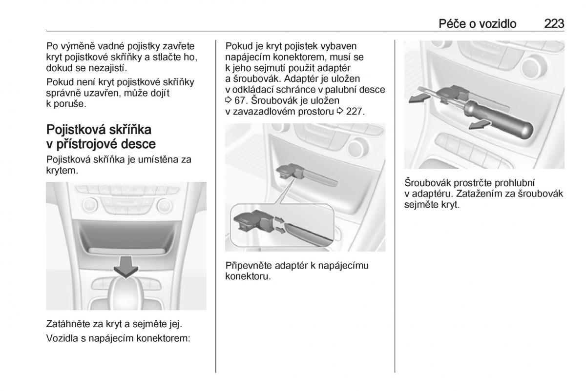 Opel Astra K V 5 navod k obsludze / page 225