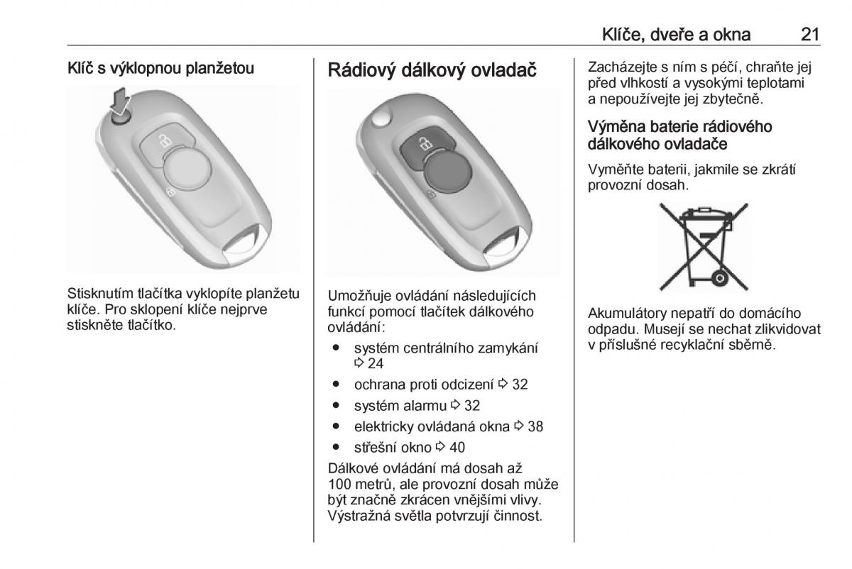 Opel Astra K V 5 navod k obsludze / page 23