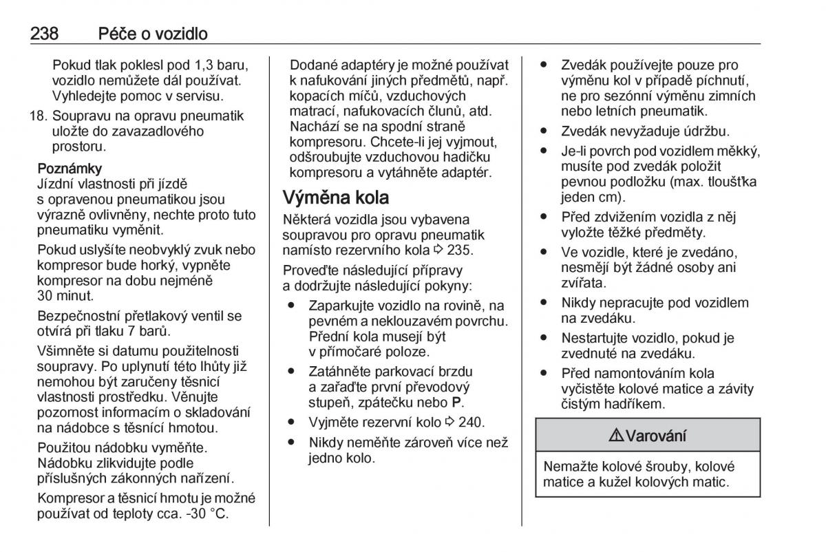 Opel Astra K V 5 navod k obsludze / page 240