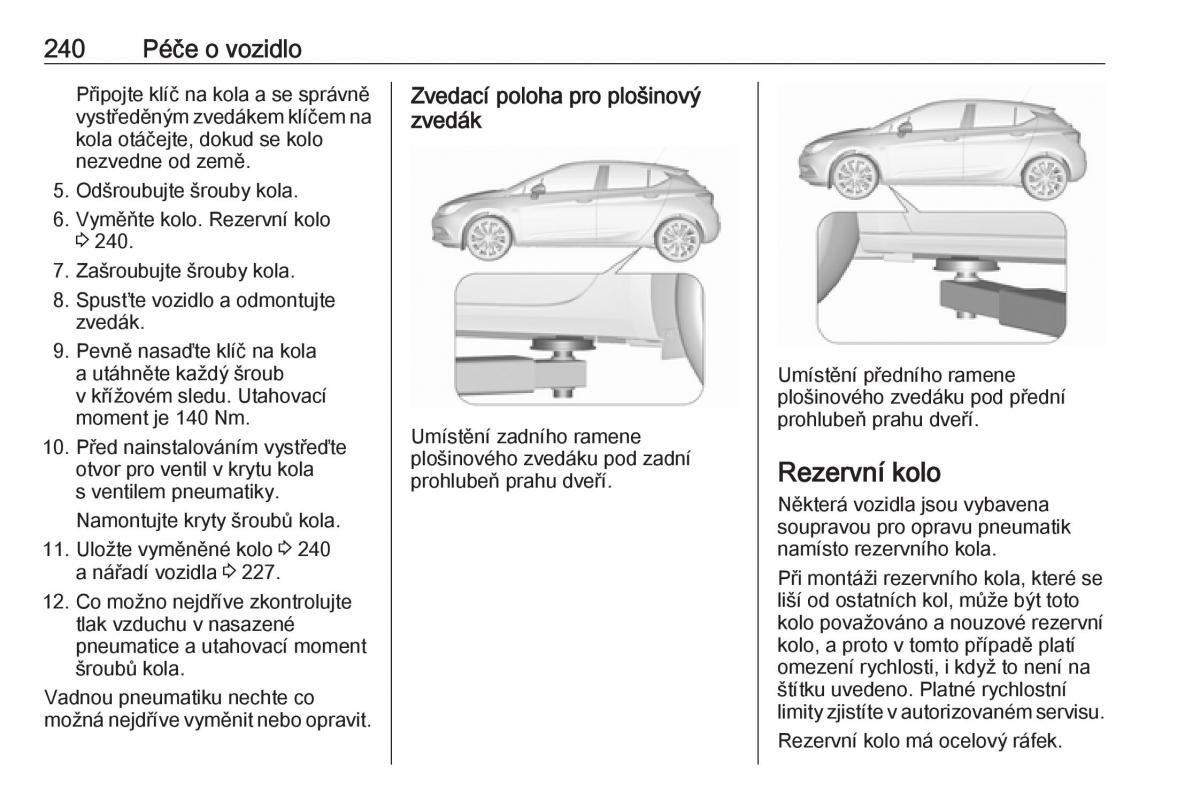 Opel Astra K V 5 navod k obsludze / page 242