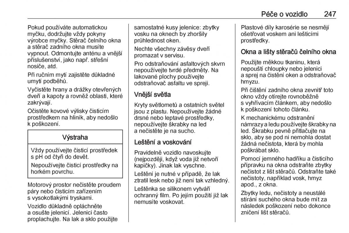 Opel Astra K V 5 navod k obsludze / page 249