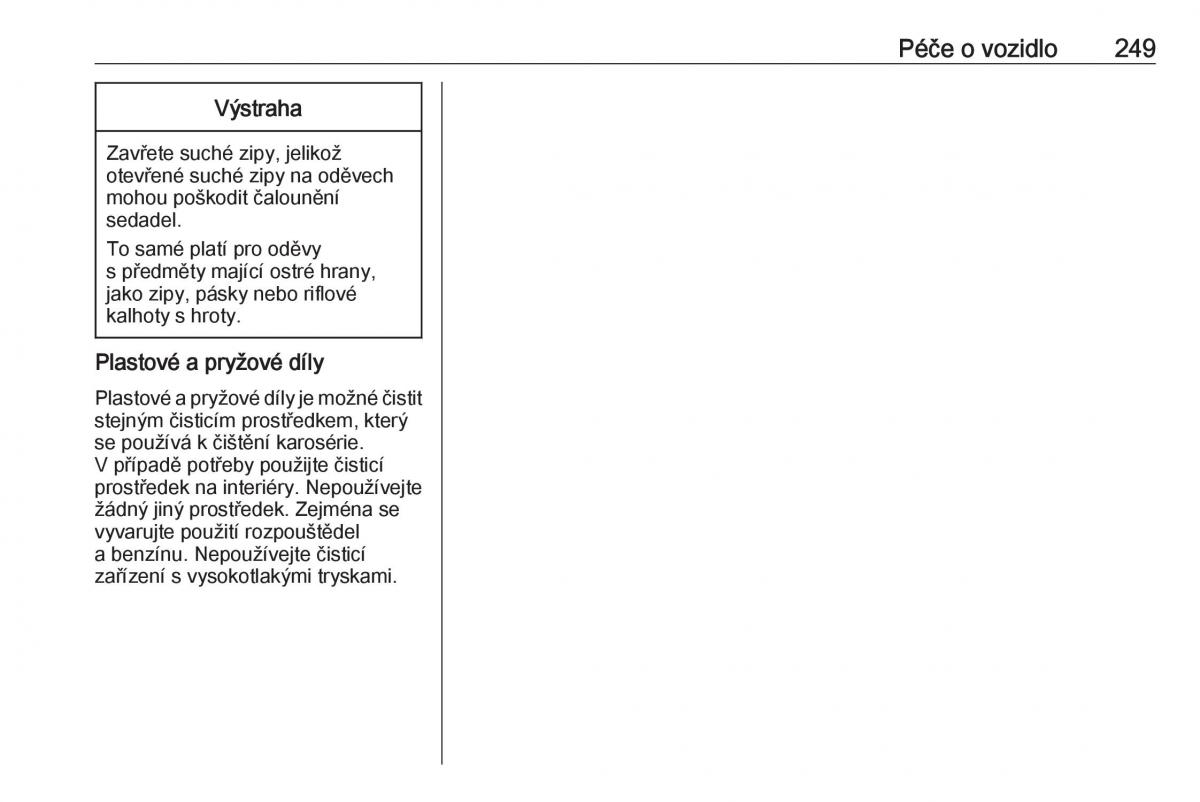 Opel Astra K V 5 navod k obsludze / page 251