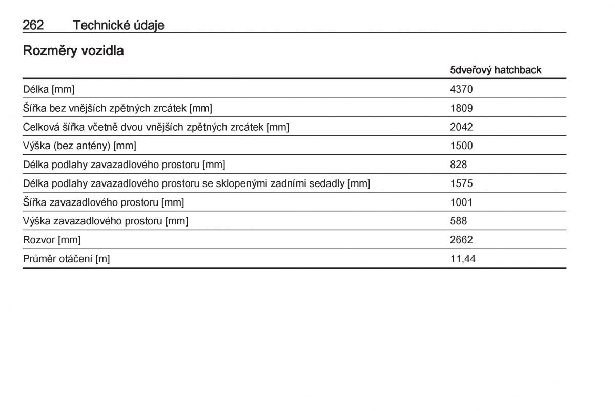 Opel Astra K V 5 navod k obsludze / page 264